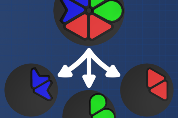 Preview of Hexagon Tri-sector 12x In 36x Out